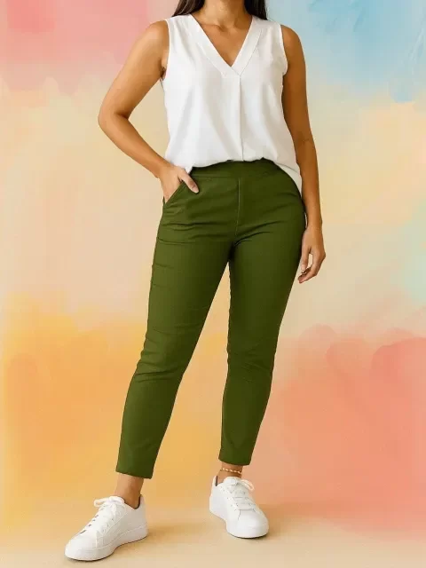 Producto - Pantalón Chupin Verde Militar