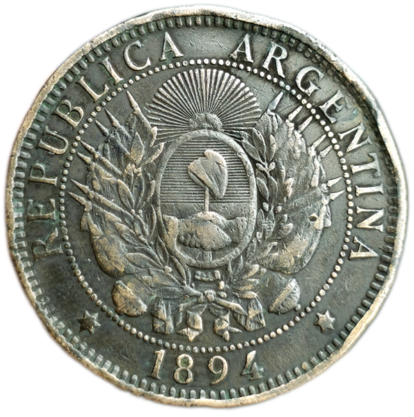 Producto - Argentina 2 Centavos 1894 CJ#35.3/Km#33 -VF