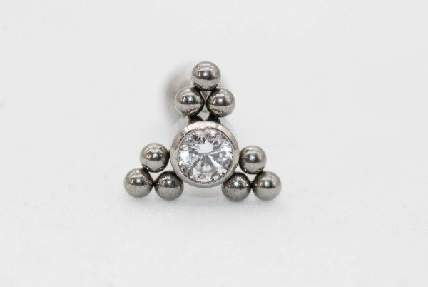 Producto - Piercing Labret Triangular Strass