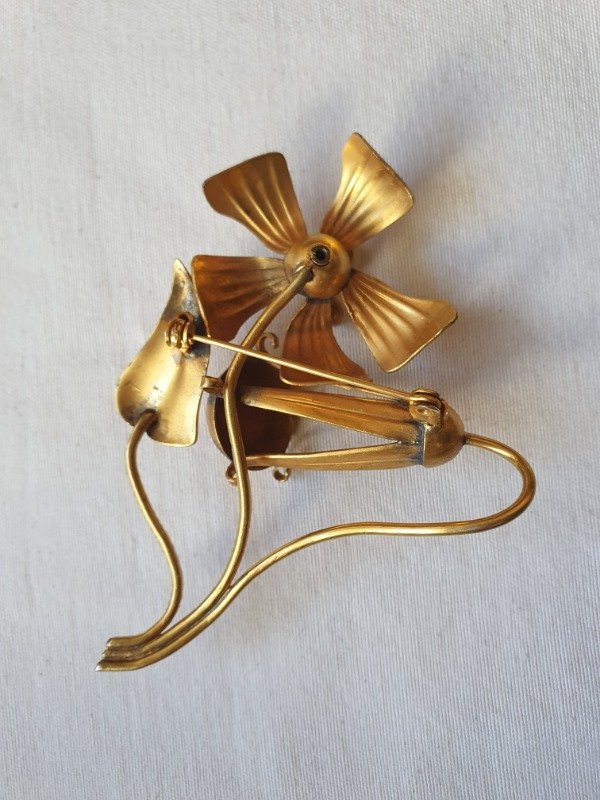 Producto - Broche 40s Jardín de Oro - Flores Exóticas - 8