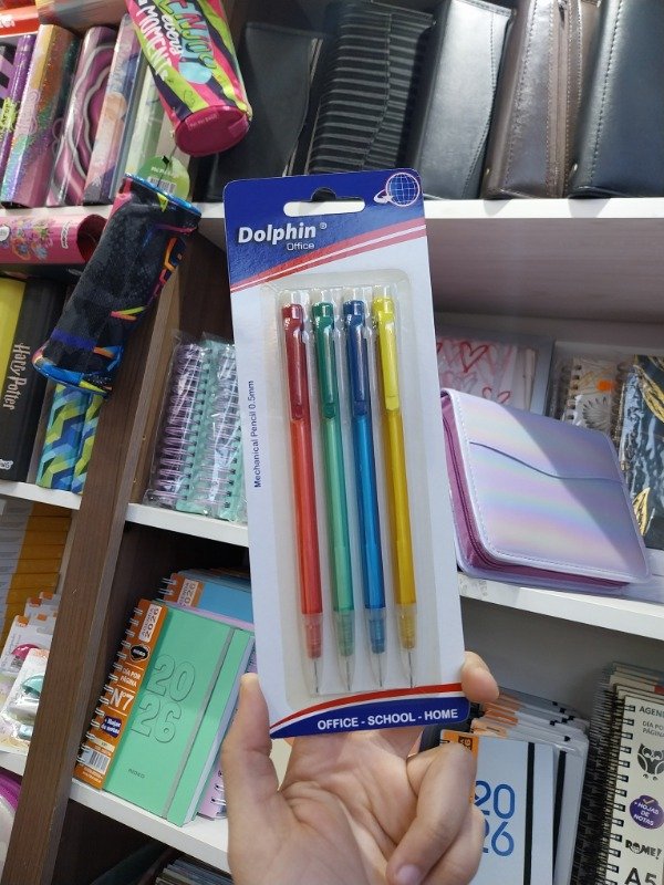 Producto - Portaminas con Goma Pack x4 Dolphin