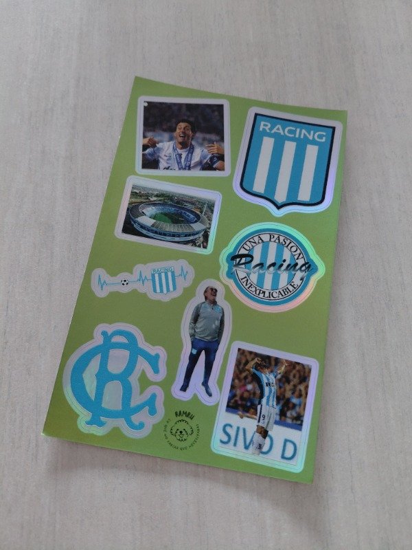 Producto - Planchitas de stickers - Fútbol Racing