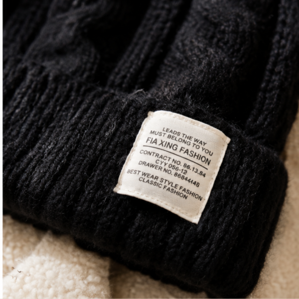 Gorro Lana Nube Negro Idea de Regalo — imagen 3