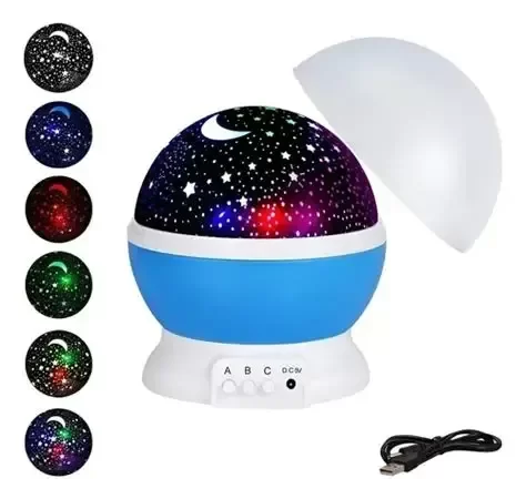 Producto - Lámpara Proyectora De Estrellas Luz Nocturna Infantil Usb