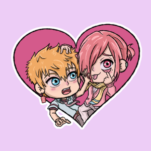 Producto - Stickers en Vinilo - Hanako - Kou y Mitsuba