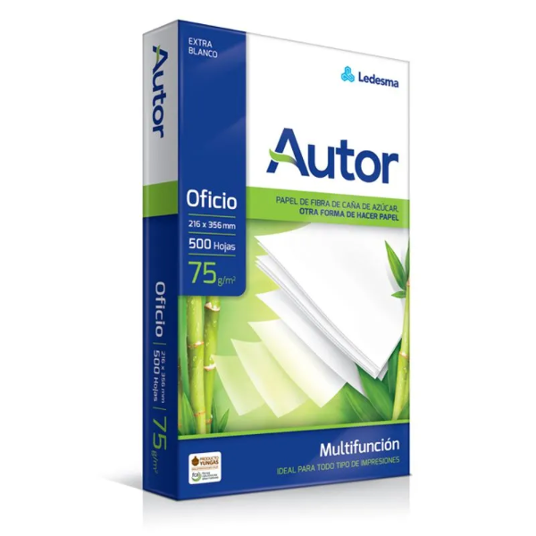 Producto - RESMA LEGAL AUTOR 216mm x 356mm 75 gr x 500 Hs