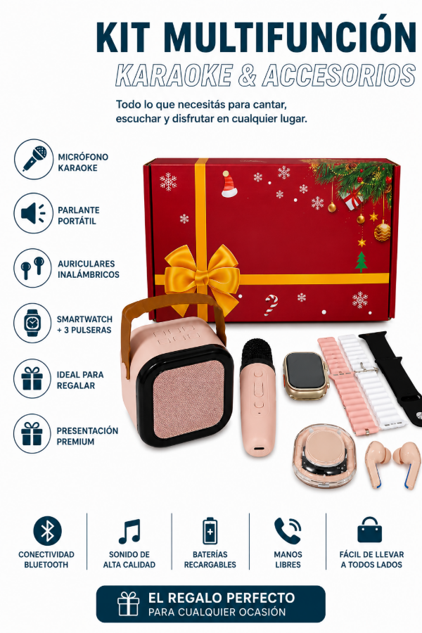 Producto - Combo Parlante+Auricular+Reloj