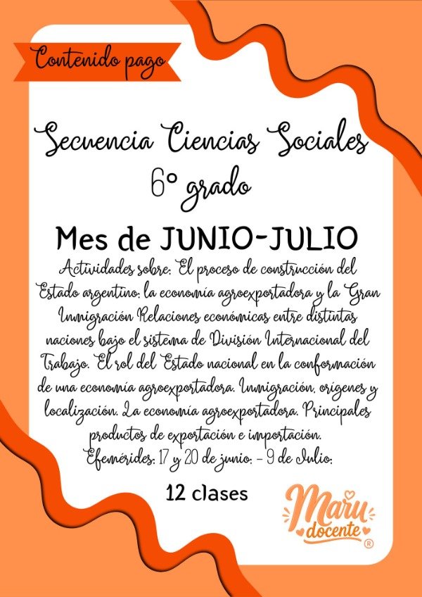 Producto - JUNIO/JULIO CS. SOCIALES SEXTO