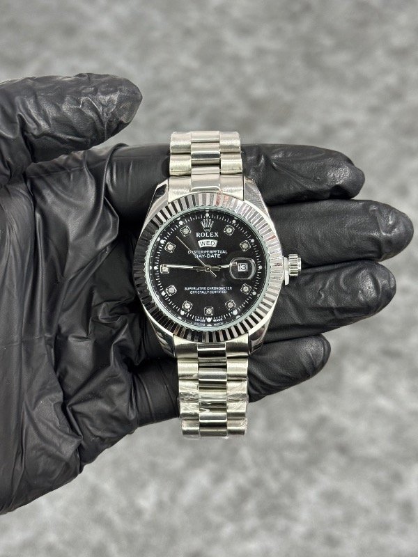 Producto - ROLEX DAY-DATE 1 PLATA NEGRO (calidad AA)