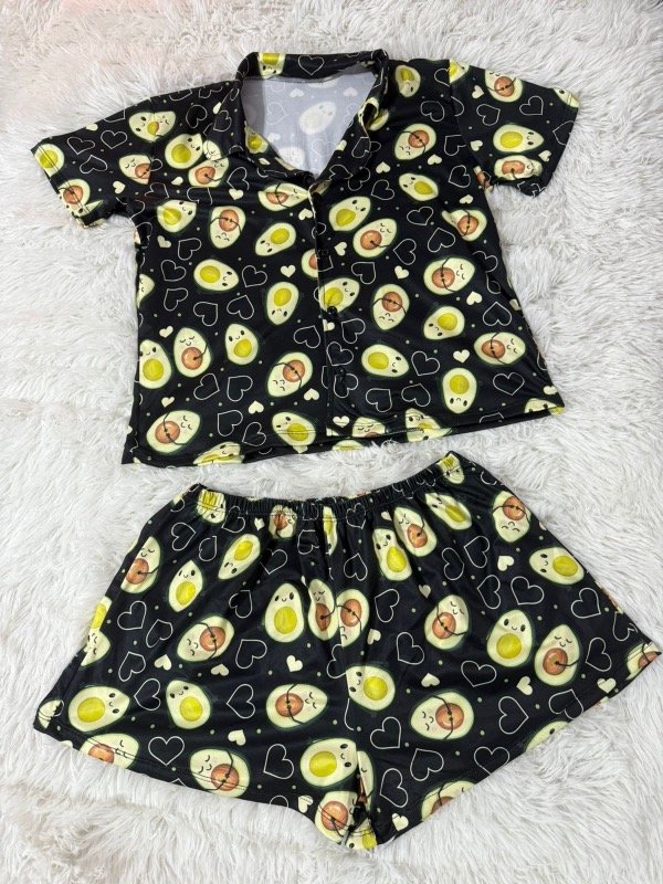 Producto - Pijama camisero animado - Palta Negra