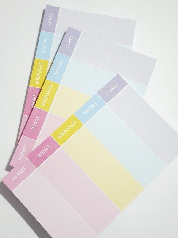 Producto - Block Semana Color