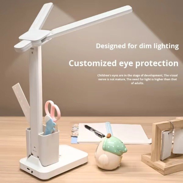 Producto - 0869 Lampara De Mesa Escritorio Luz Led 3 Tonos Ajustable Con Usb - 2