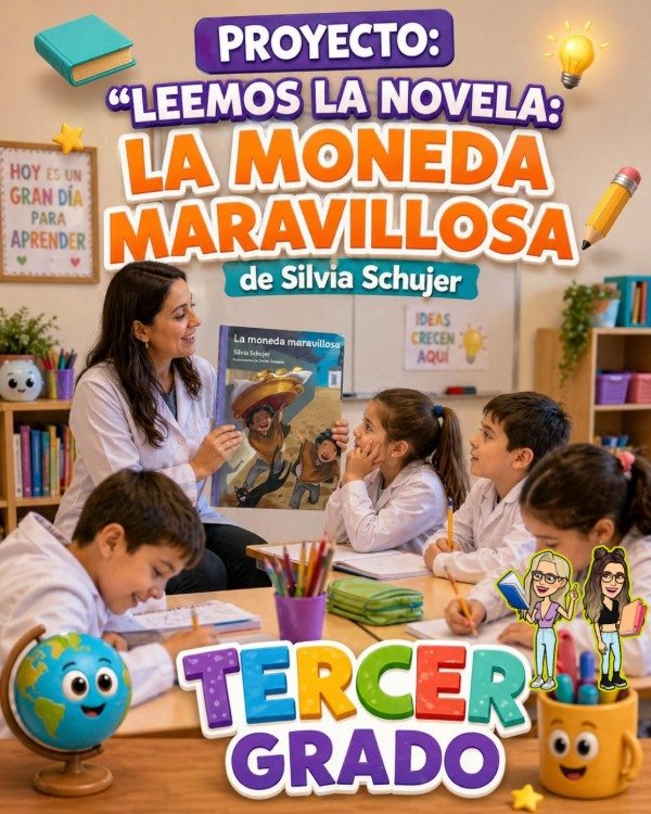 Producto - PROYECTO. LEEMOS LA NOVELA LA MONEDA MARAVILLOSA. TERCER GRADO
