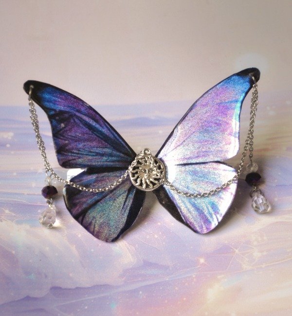 Producto - Hebilla mariposa violeta