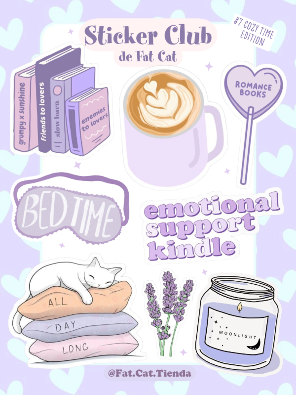 Producto - #7 Cozy Time - Planchita de Stickers