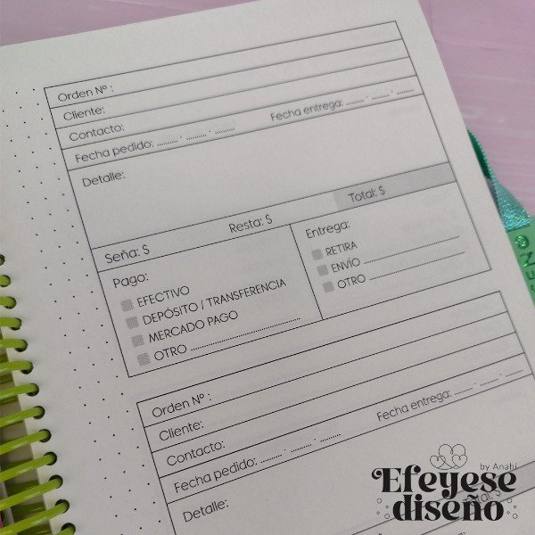 Producto - Cuaderno de Pedidos A5 Organizador para Emprendedores - 2