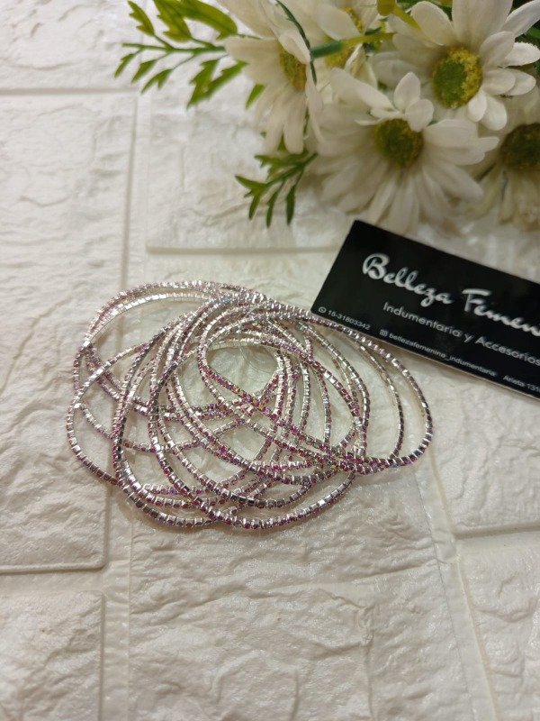 Producto - PULSERAS STRASS ROSAS X2