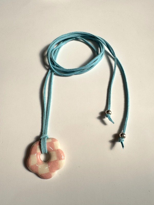 Producto - Flor Cuadros + Cordón NEGRO de REGALO - 7