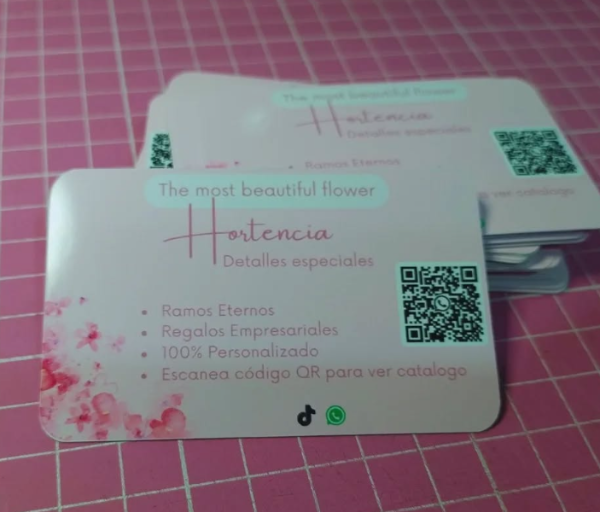 Producto - 100 Tarjetas de Presentación/Agradecimiento  9x5 cm - 16
