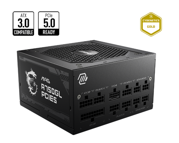 Producto - Fuente Msi MAG A750GL 750W 80 Plus Gold Full Modular