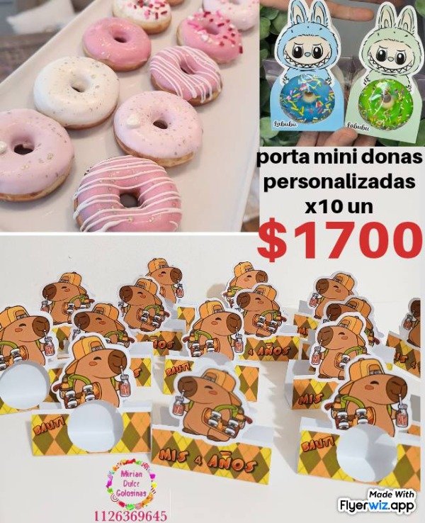 Producto - Exhibidor cajita para donas o bombones personalizados x unidad
