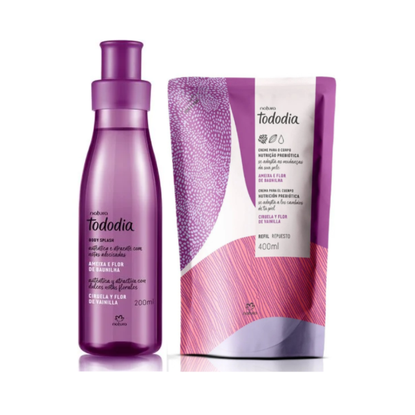 Producto - Combo Tododia Ciruela y Flor de Vainilla (Body splash + Rep. crema corporal)