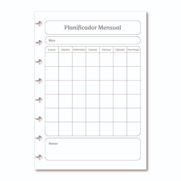 Producto - Planificador Mensual A5