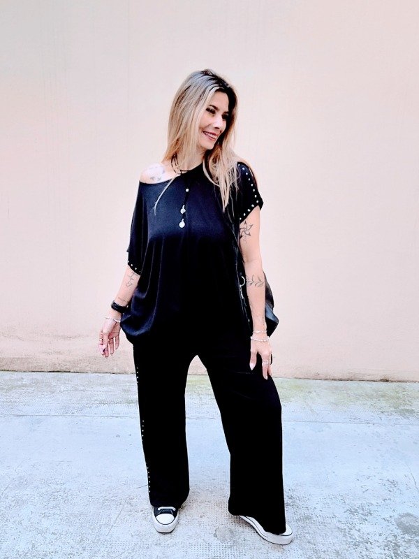 Producto - Conjunto Grecco negro manga corta