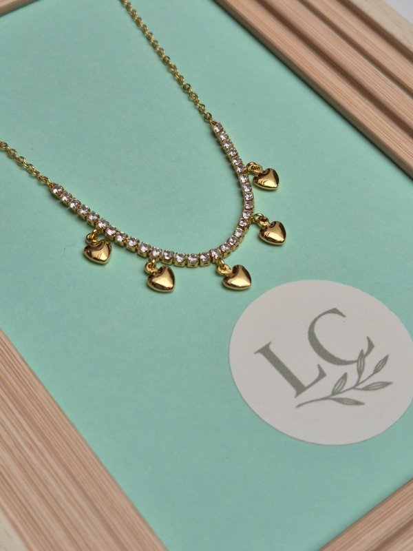 Producto - Collar Corazones Dorados