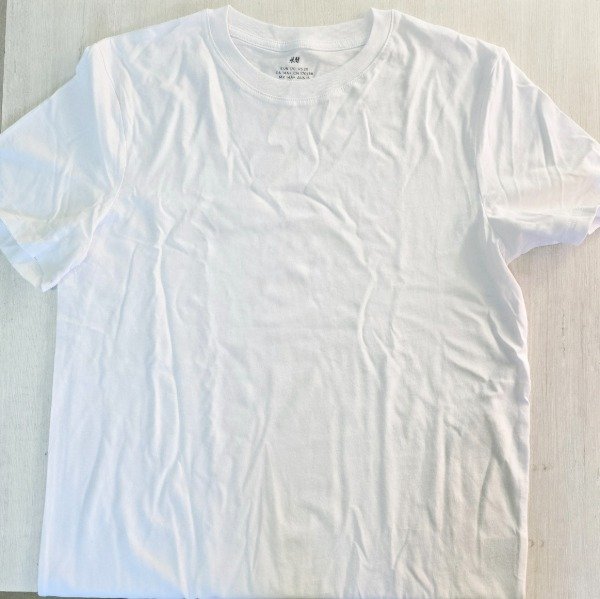 Remera manga corta HyM talle 12/14 básica  blanca