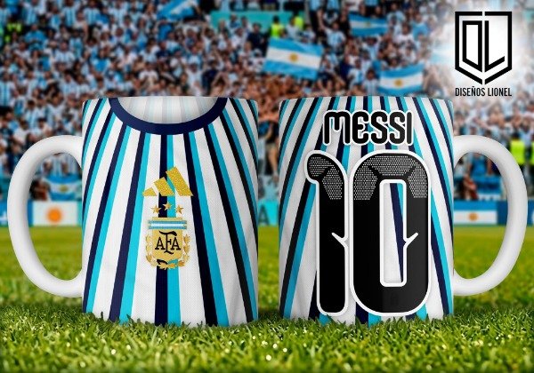 Producto - "NUEVA" PLANTILLA PARA TAZAS SELECCIÓN ARGENTINA - PREMATCH MUNDIAL 2026 (MESSI)