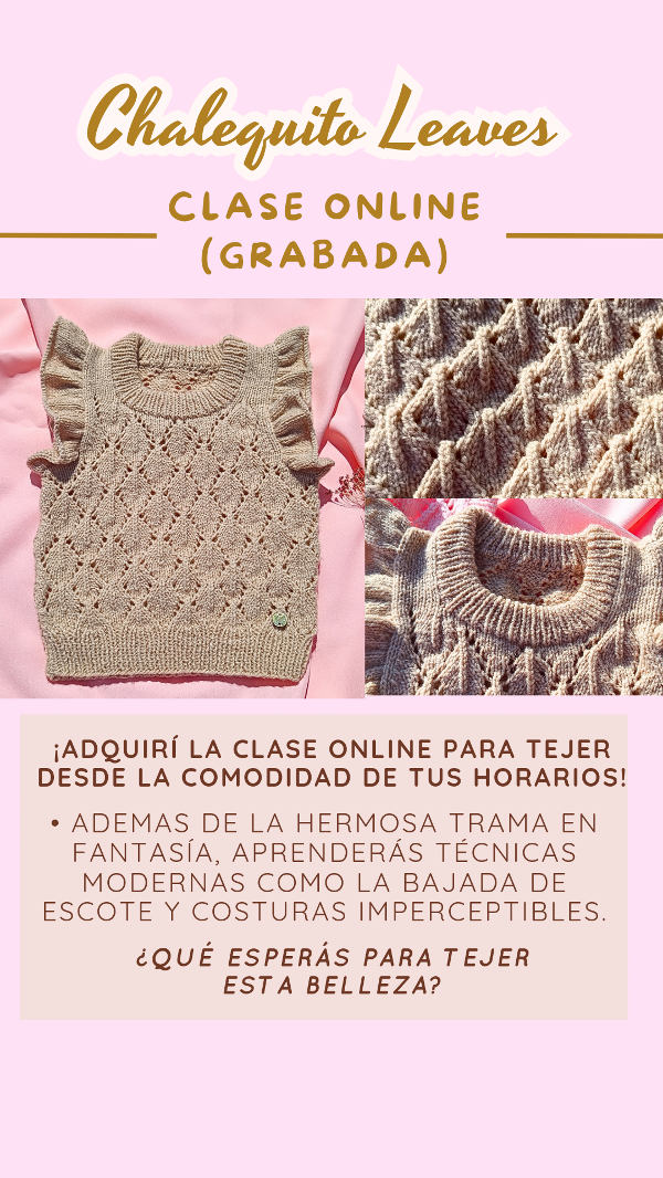 Producto - Clase Online Chalequito Leaves