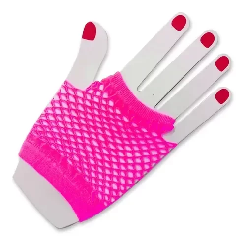 Producto - Guantes de red cortos color rosa fluo