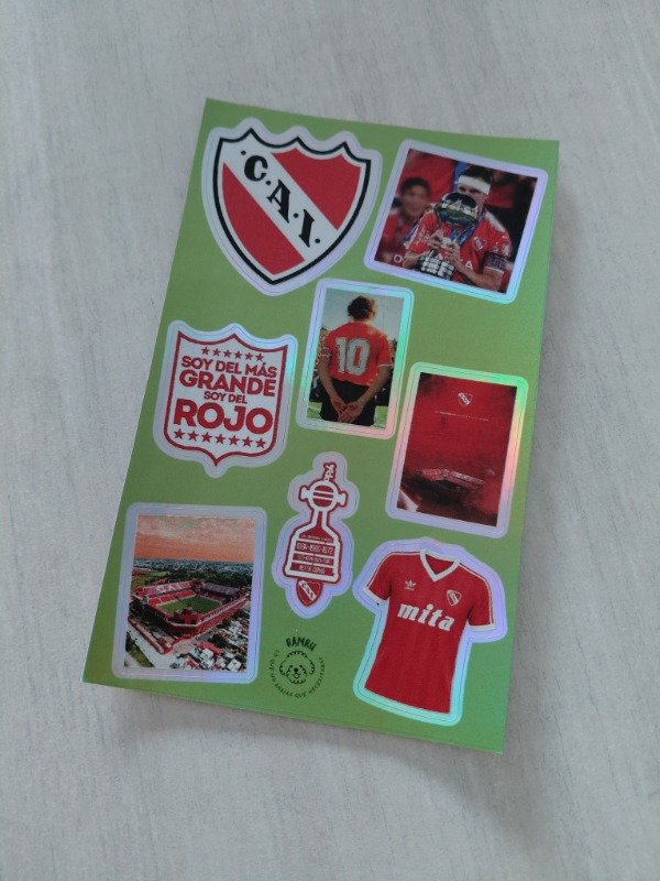 Producto - Planchitas de stickers - Fútbol Independiente