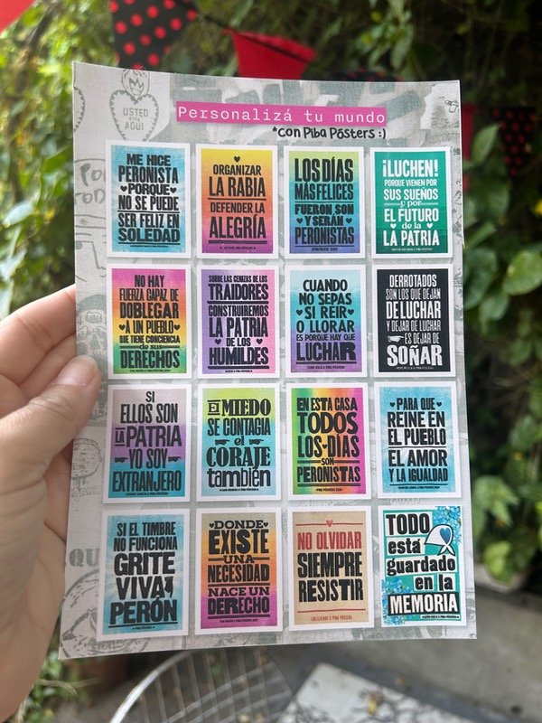 Producto - Sticker planchita Peronista - Piba Posters