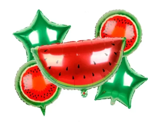 Producto - Set Globo x5 Media Sandia estrella verde