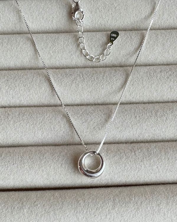 Producto - Cadena con dije aro de plata 925 42-45cm
