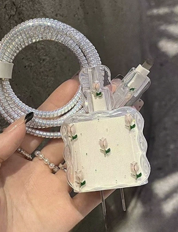 Producto - Protector de cargador rosas 5p