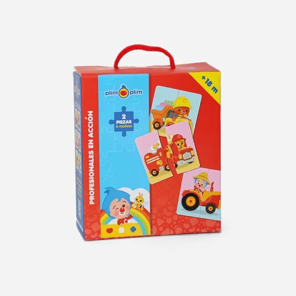 Producto - 6 Rompecabezas de Plim plim de dos piezas "Profesionales en acción"