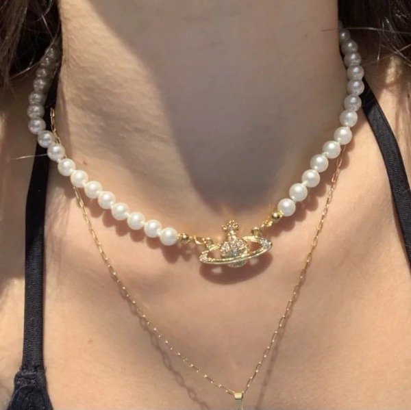 Producto - Collar perlas Vivianne dorado