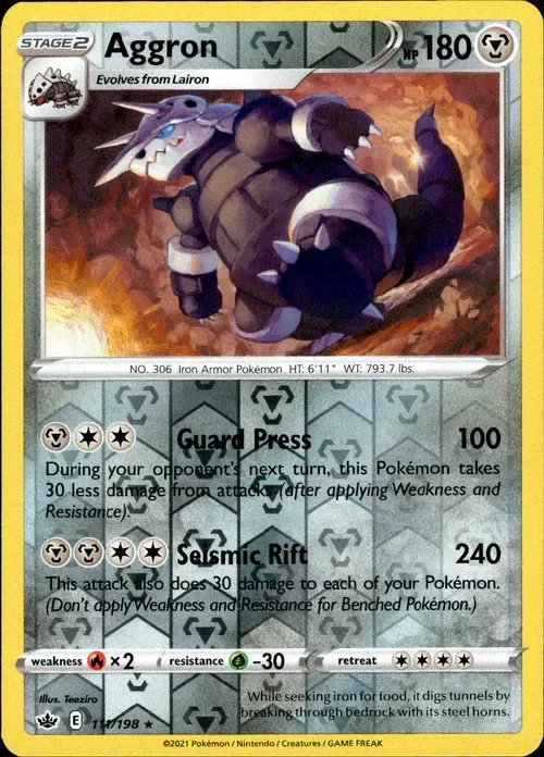 Producto - Aggron - 111/198 - Chilling Reign - Reverse Holo