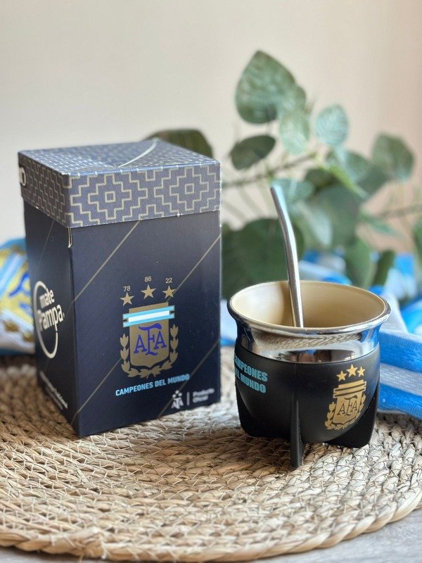 Producto - MATE TRADICIONAL AFA BOCA ABIERTA NEGRO - 0