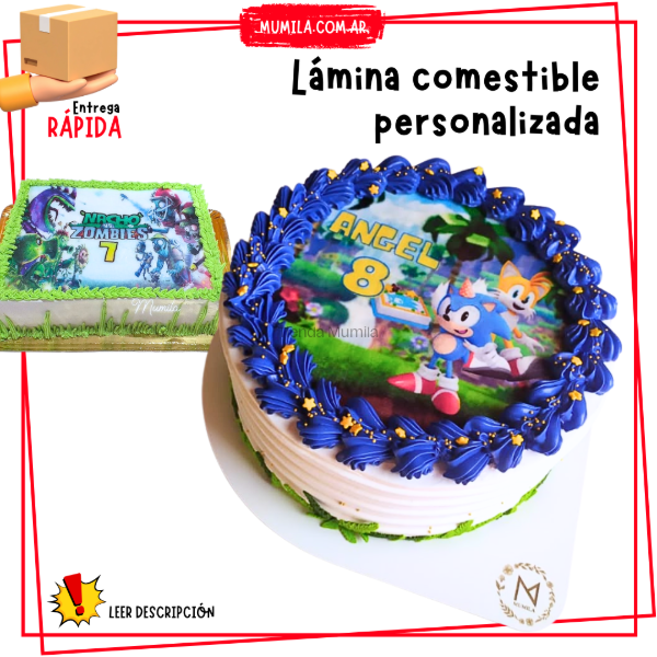 Producto - Lamina comestible personalizada Entrega RÁPIDA