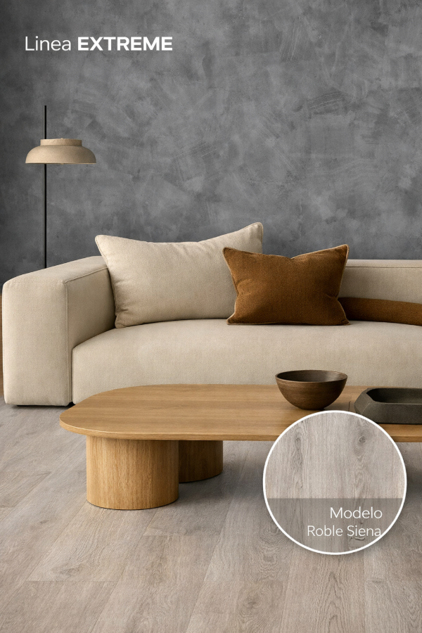 Producto - Piso Vinilico Spc Click Roble Siena Sp025 5mm Con Manta Linea Extreme