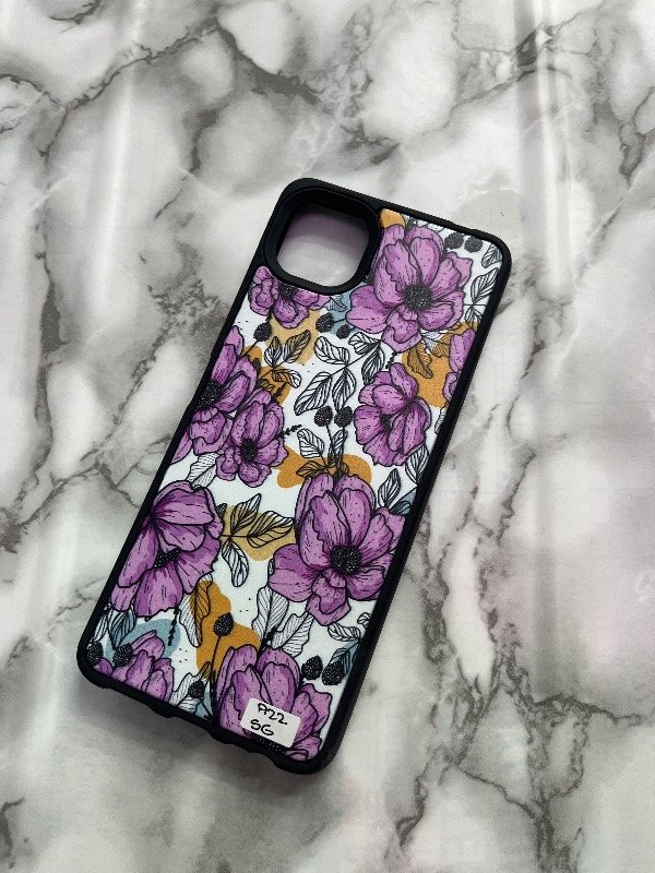 Producto - Funda diseño flores violetas