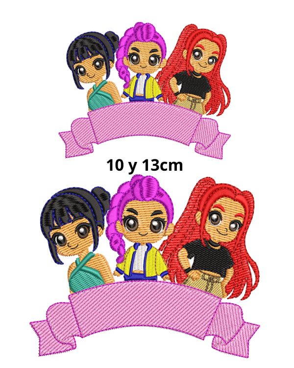Producto - Guerreras kpop para nombre 10 y 13 cm