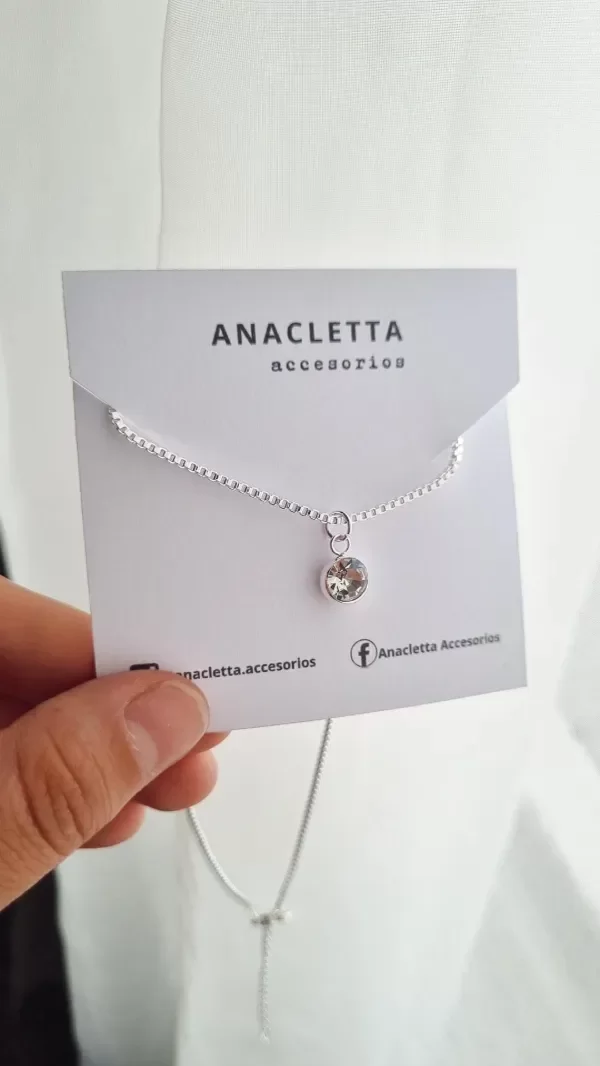 Producto - Collar susanito blanco cadena cuadrada AB