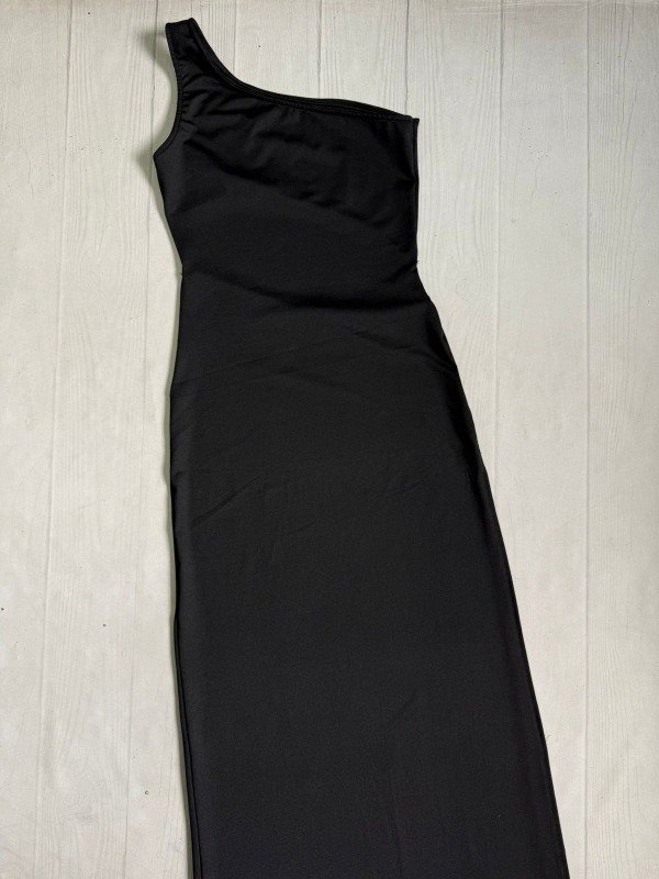 Producto - [7944] Vestido largo 1 hombro espalda descubierta c/tajo microfibra