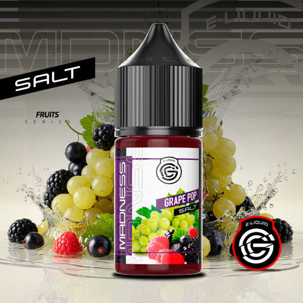 Producto - MADNESS SALT GRAPE POP ICE (MIX UVAS BERRYS ICE ) 30ML 25ML