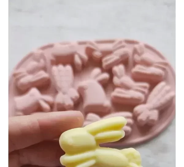 Producto - Molde silicona conejitos y zanahorias - 2